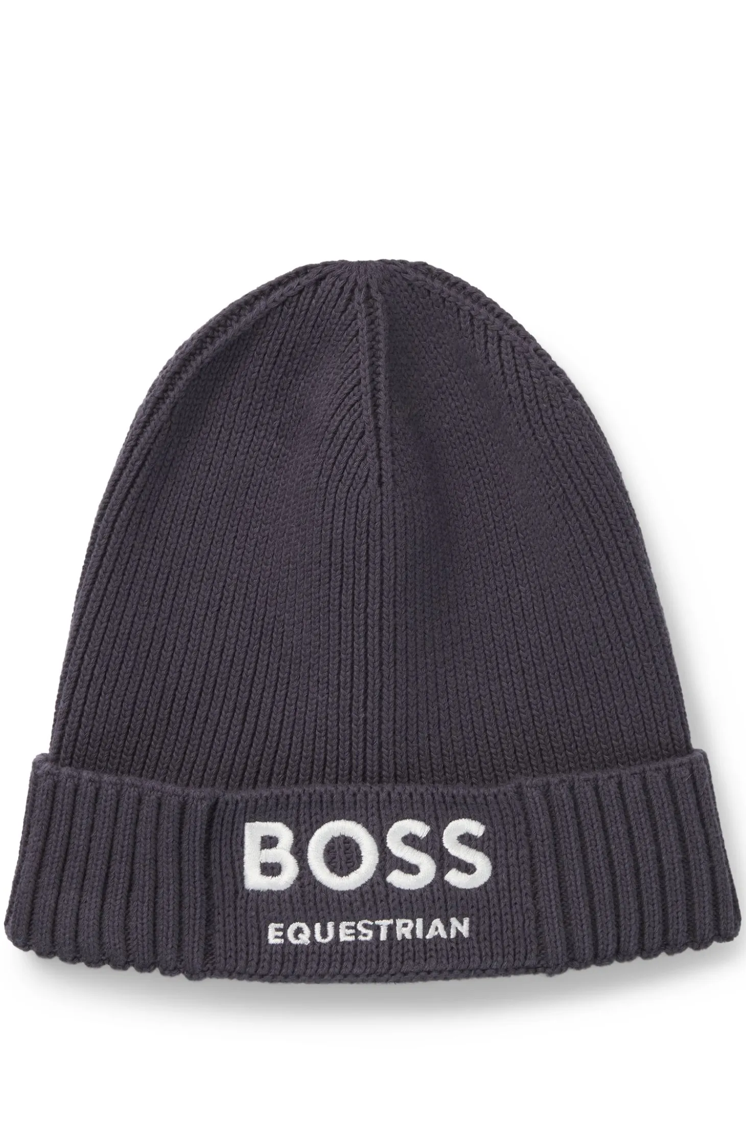 Equestrian fisherman beanie hat in cotton