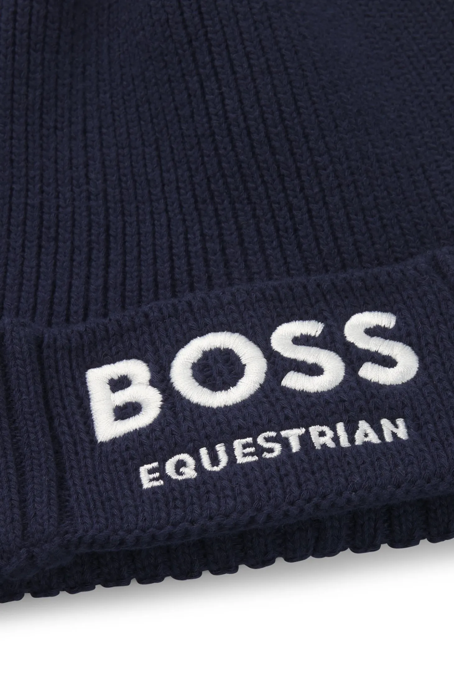 Equestrian fisherman beanie hat in cotton