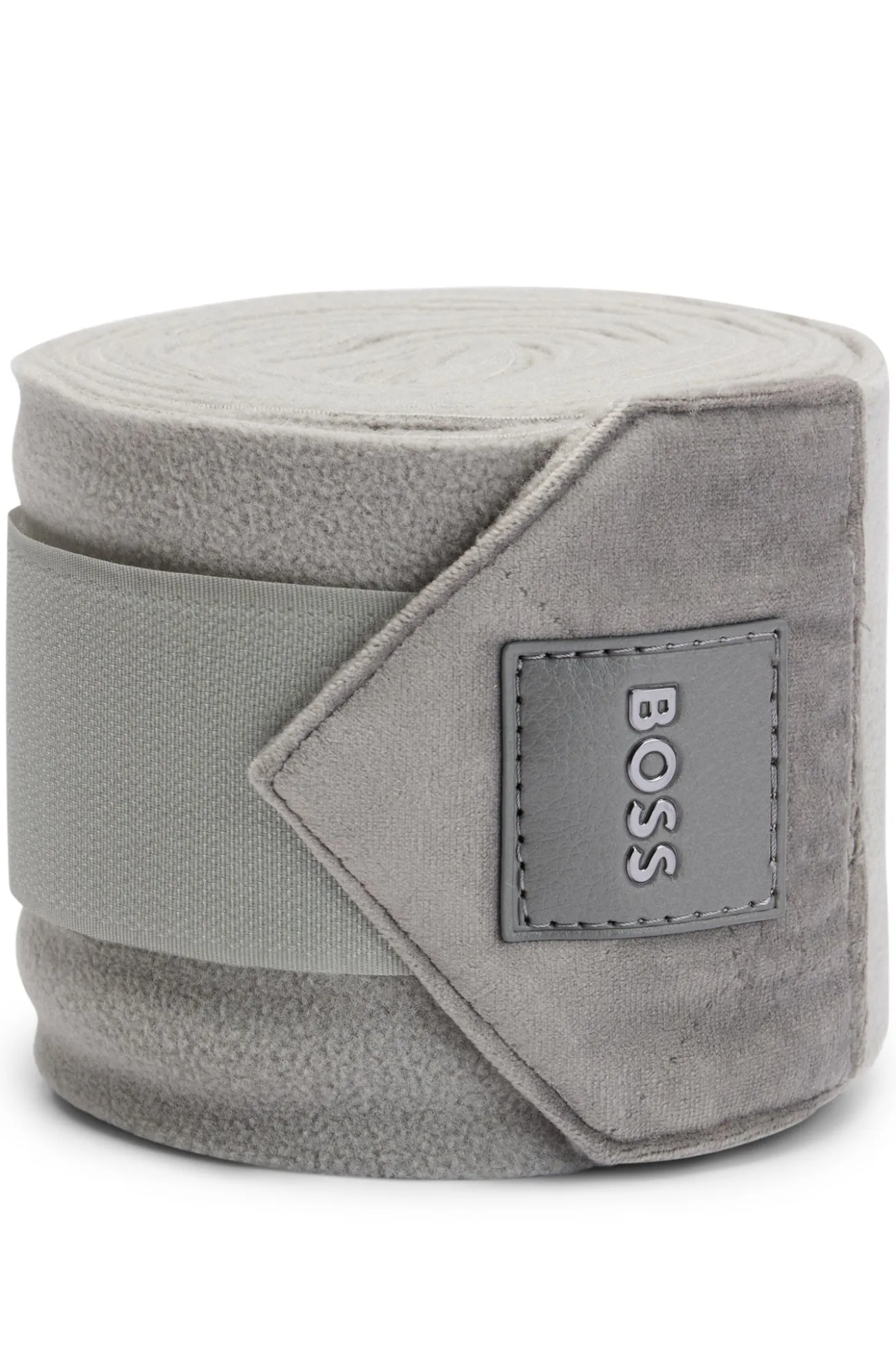 Equestrian fleece bandages with velvet ends