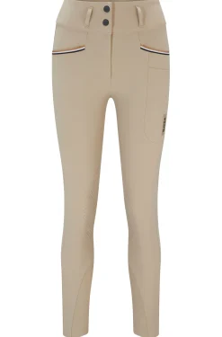 Equestrian high-waisted breeches with knee grip