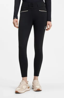 Equestrian high-waisted breeches with knee grip