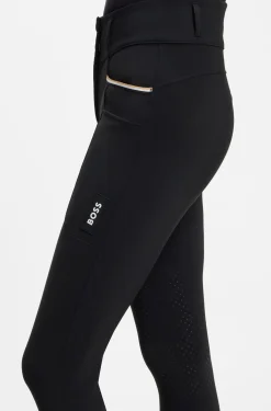 Equestrian high-waisted breeches with knee grip
