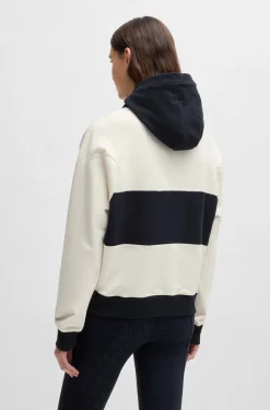 Equestrian hoodie in Italian stretch cotton