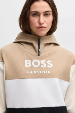 Equestrian hoodie in Italian stretch cotton