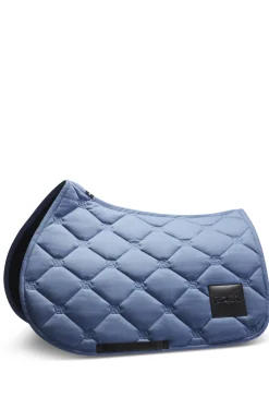 Equestrian jumping saddle pad with Double B monograms