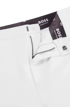 Equestrian knee-grip breeches in power-stretch material