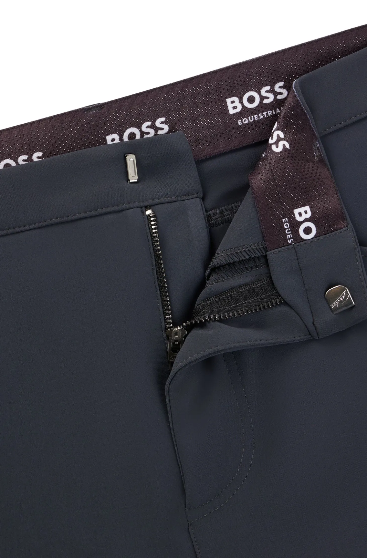 Equestrian knee-grip breeches in super-stretch material