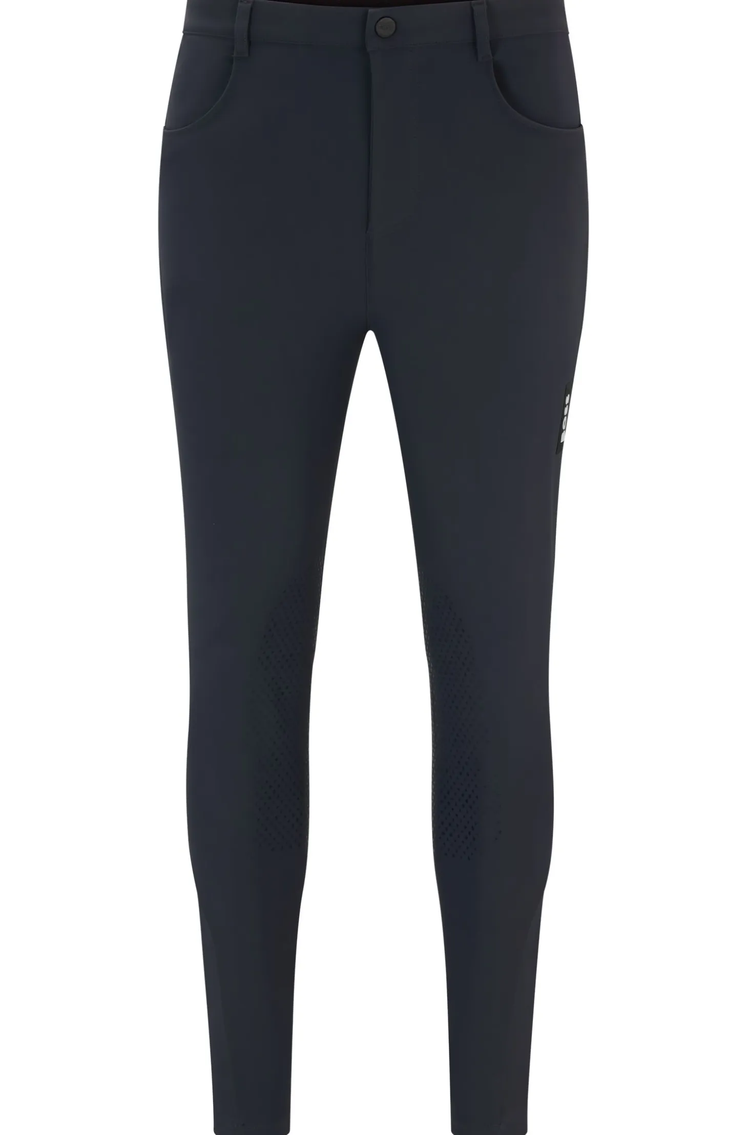 Equestrian knee-grip breeches in super-stretch material