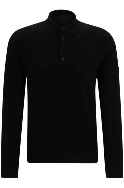 Equestrian knit polo in a cotton-cashmere blend