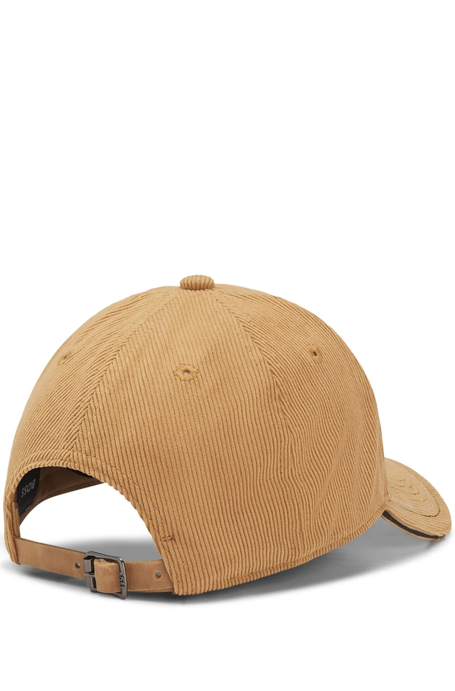 Equestrian logo-embroidered cap in cotton corduroy