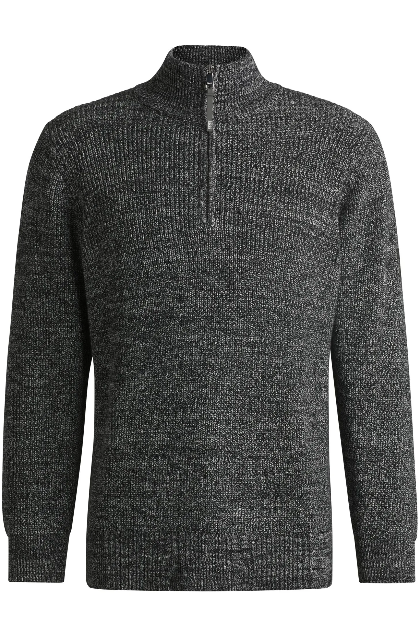 Equestrian melange troyer sweater