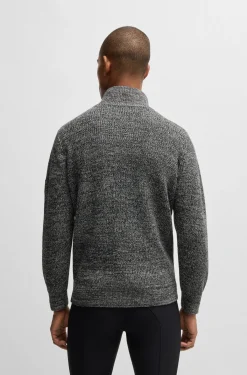 Equestrian melange troyer sweater