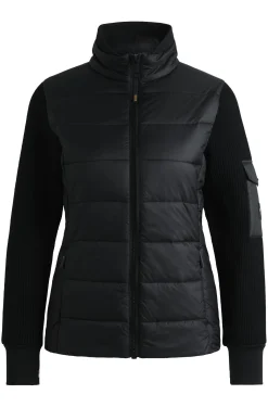 Equestrian mixed-material jacket with sleeve pocket