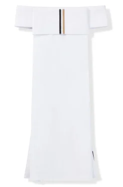Equestrian one-piece plastron with signature stripe