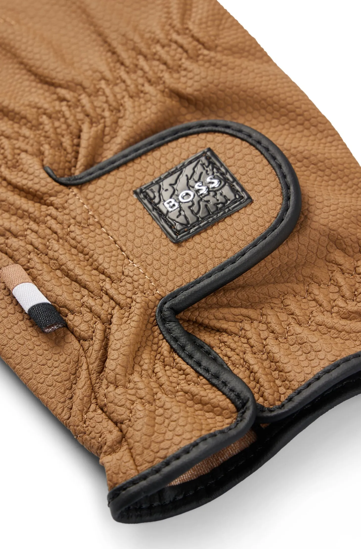 Equestrian riding gloves in faux leather
