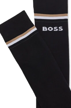 Equestrian riding socks with signature stripe and branding