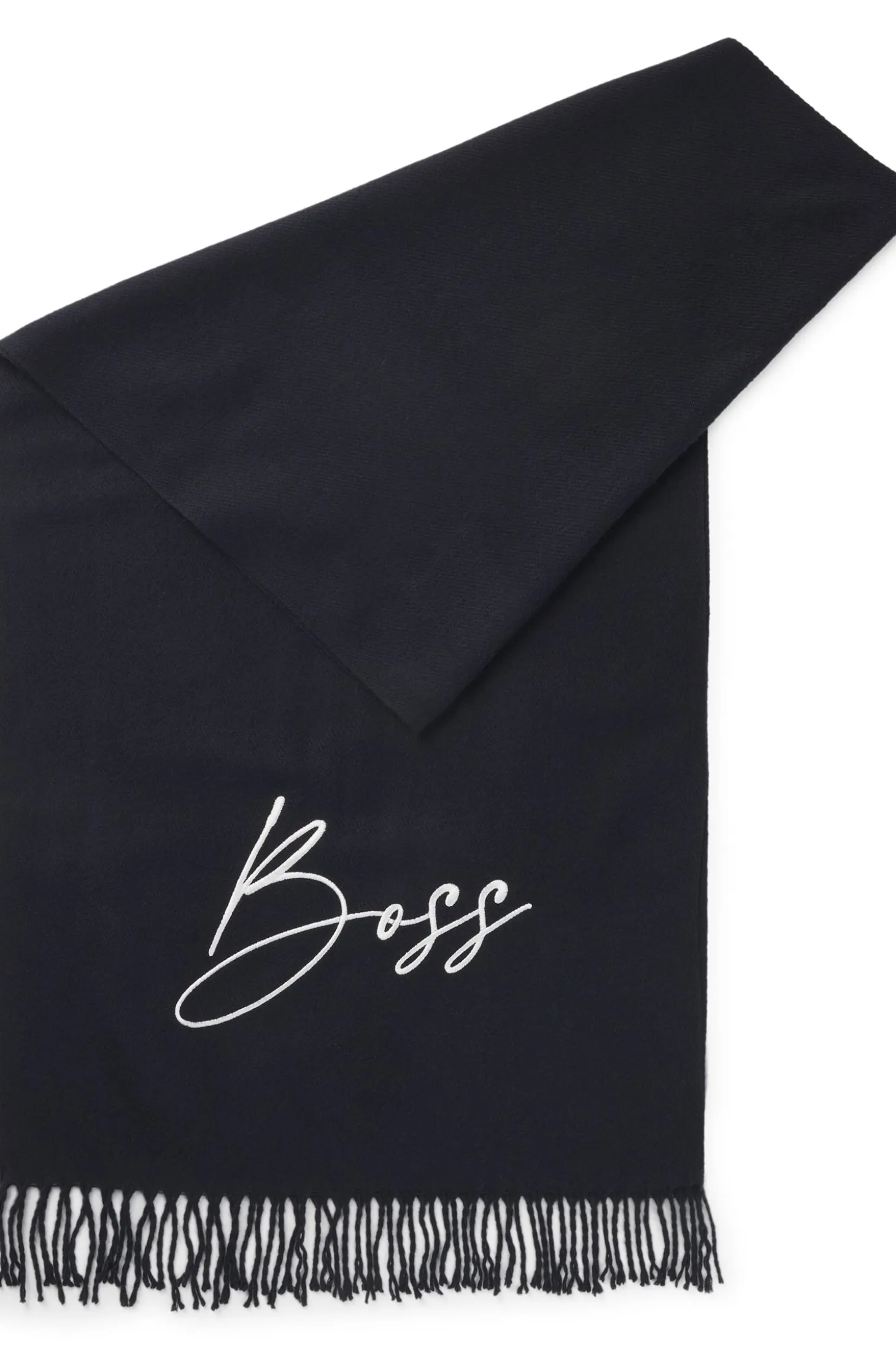 Equestrian scarf with embroidered logo