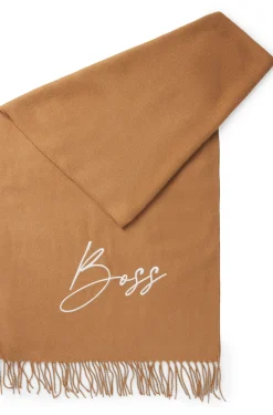 Equestrian scarf with embroidered logo