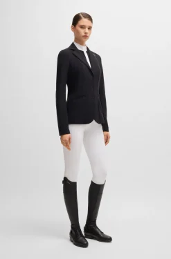 Equestrian show blouse with four-way stretch