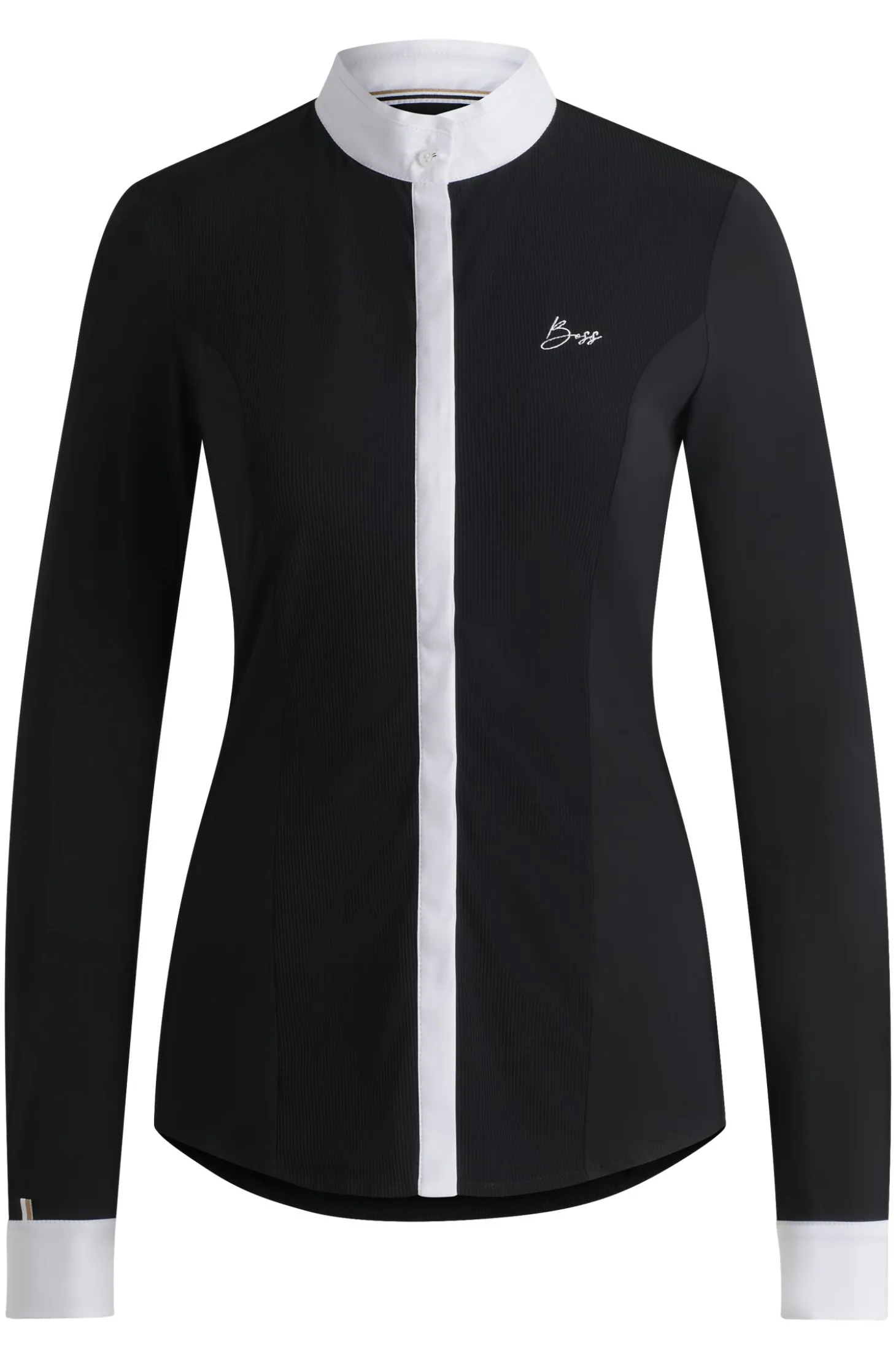 Equestrian show blouse with four-way stretch
