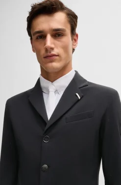 Equestrian show jacket in perforated material