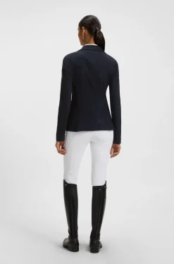 Equestrian show jacket in perforated stretch fabric