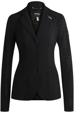 Equestrian show jacket in perforated material