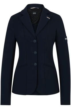 Equestrian show jacket with logo patch
