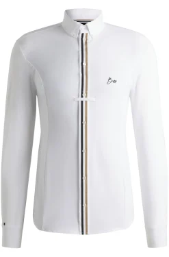 Equestrian show shirt in a cotton blend
