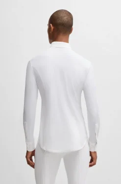 Equestrian show shirt in a cotton blend