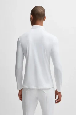 Equestrian show shirt in quick-dry stretch fabric