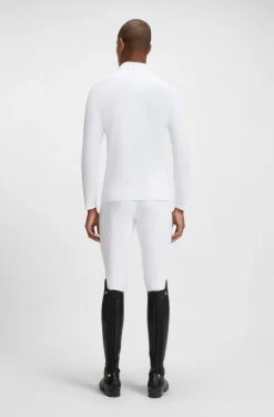 Equestrian show shirt in super-stretch material
