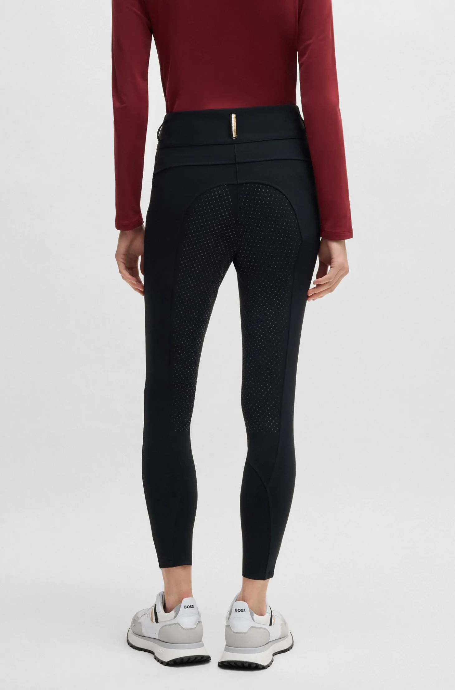 Equestrian slim-fit breeches with full grip