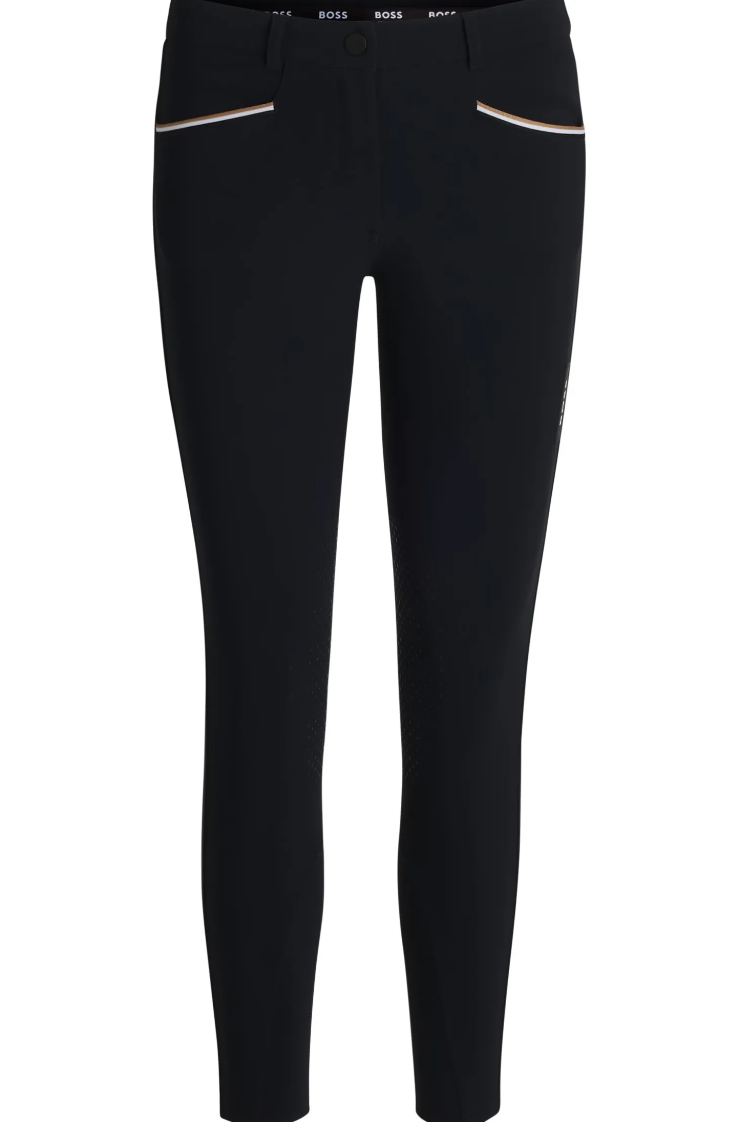 Equestrian slim-fit breeches with knee grip