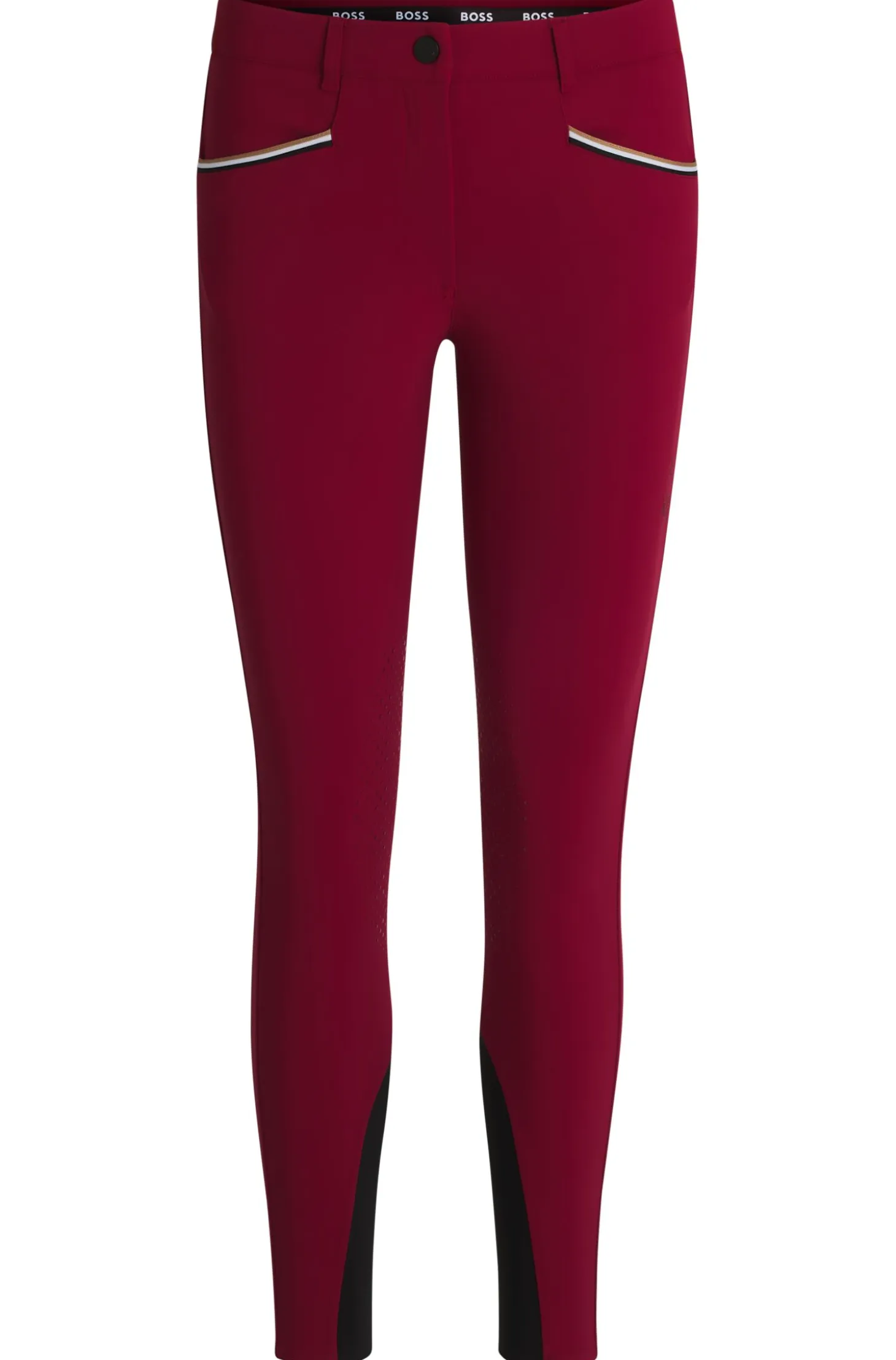 Equestrian slim-fit breeches with knee grip