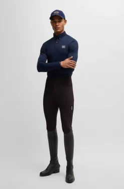 Equestrian slim-fit knee-grip breeches
