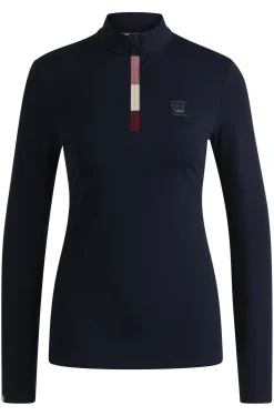 Equestrian slim-fit training shirt in super-stretch fabric