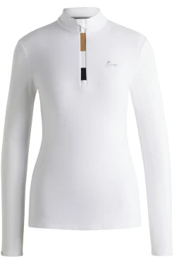 Equestrian slim-fit training shirt in super-stretch fabric