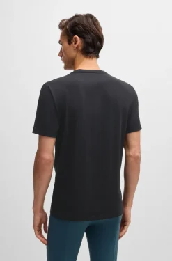 Equestrian stretch-cotton T-shirt with logo embroidery