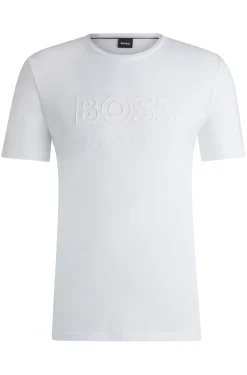Equestrian stretch-cotton T-shirt with logo embroidery