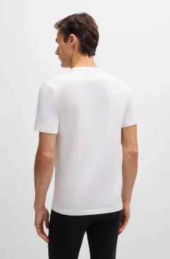 Equestrian stretch-cotton T-shirt with logo embroidery