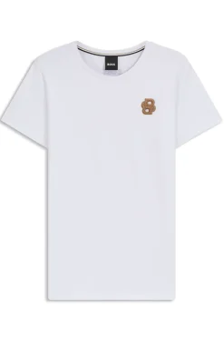 Equestrian stretch-cotton T-shirt with Double B monogram