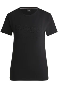 Equestrian stretch-cotton T-shirt with embroidered logo