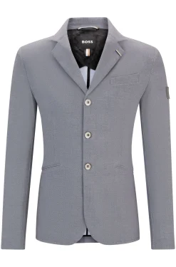 Equestrian stretch show jacket with salt-and-pepper effect