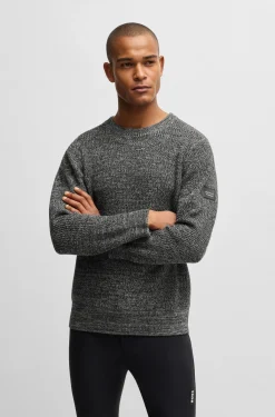 Equestrian sweater in a melange knit