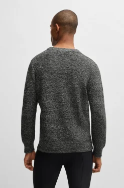 Equestrian sweater in a melange knit