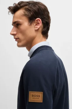 Equestrian sweater in Italian stretch cotton