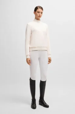 Equestrian sweater in Italian stretch cotton