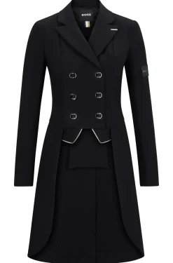 Equestrian tailcoat with adjustable tail weights