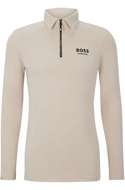 Equestrian training polo shirt in power-stretch material